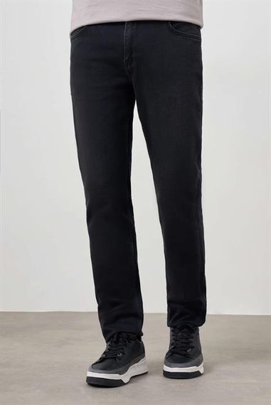 Morven Erkek Siyah Denim 5 Cep Dynamic Fit Jean Kot Pantolon - photo 1