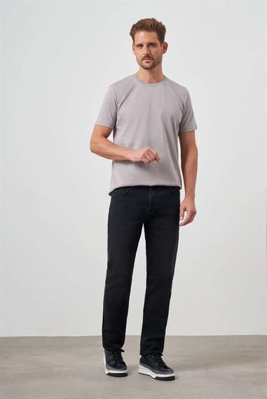Morven Erkek Siyah Denim 5 Cep Dynamic Fit Jean Kot Pantolon - photo 4