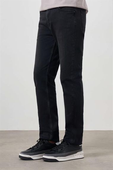 Morven Erkek Siyah Denim 5 Cep Dynamic Fit Jean Kot Pantolon - photo 3