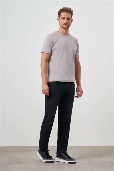 Morven Erkek Siyah Denim 5 Cep Dynamic Fit Jean Kot Pantolon - photo 5