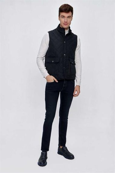 Morven Erkek Lacivert Dewspo Dynamic Fit Rahat Kesim Cepli Yelek - фото 5