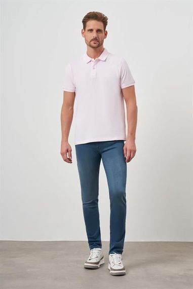 Morven Erkek Pembe Basic Polo Yaka Dynamic Fit T-Shirt - fotoğraf 4