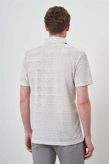 Morven Erkek Gri Trend Dinamik Fit Polo Yaka T-Shirt - фото 4