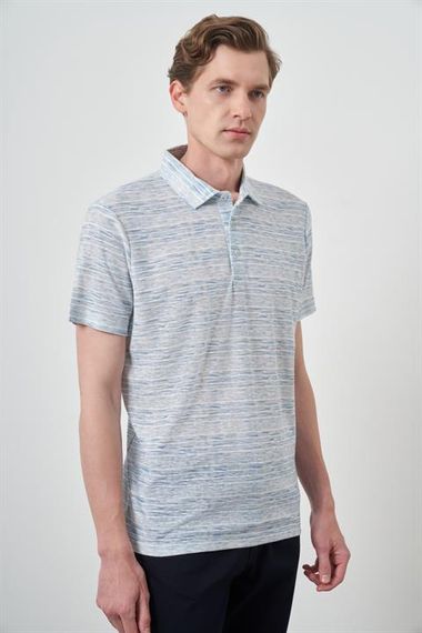 Morven Erkek Mavi Trend Dinamik Fit Polo Yaka T-Shirt - фото 2