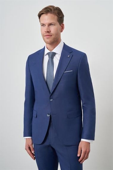 Morven Erkek Parlement Poliviskon Slim Fit Mono Yaka Takım Elbise - صورة 4
