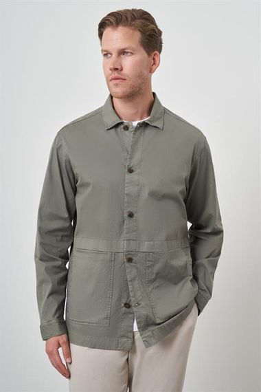 Morven Erkek Su Yeşili Worker Gömlek Ceket - fotoğraf 4