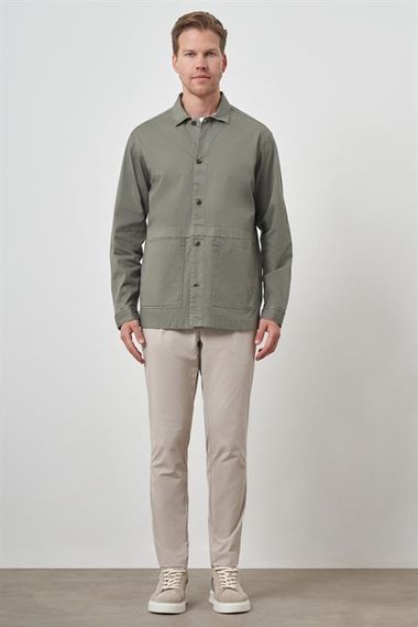 Morven Erkek Su Yeşili Worker Gömlek Ceket - fotoğraf 2