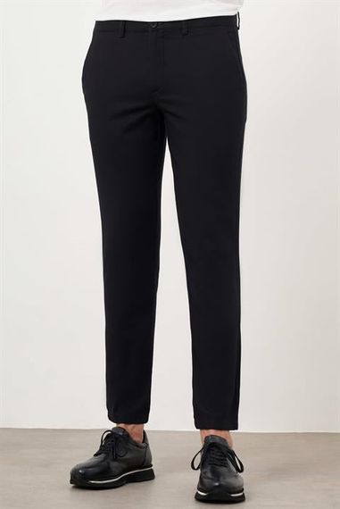 Morven Erkek Siyah Yazlık Pamuk Yan Cep Slim Fit Chino Pantolon - фото 2