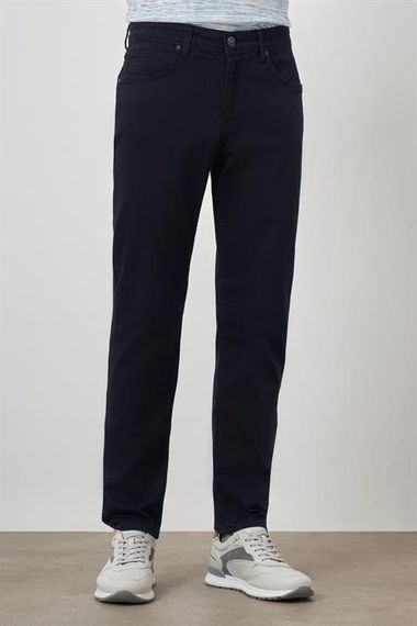 Morven Erkek Lacivert Pamuk 5 Cep Slim Fit Jean Kot Pantolon - photo 4