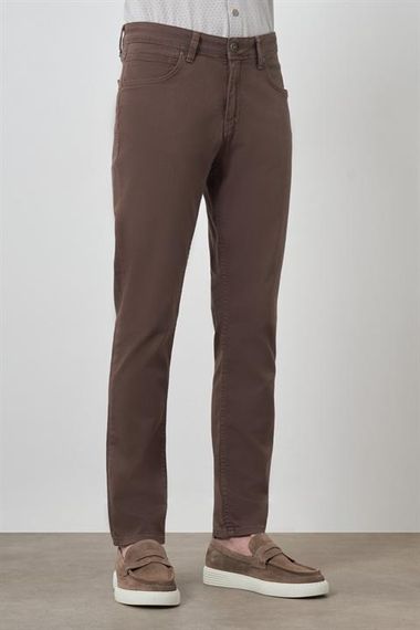Morven Erkek KAHVE Pamuk 5 Cep Slim Fit Jean Kot Pantolon - photo 3