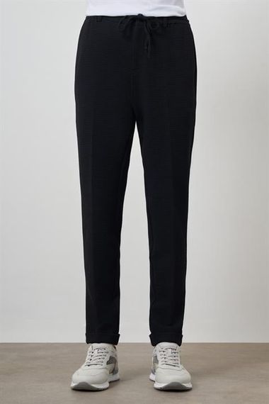 Morven Erkek Lacivert Trend Slim Fit İpli Jogger Pantolon - fotoğraf 1