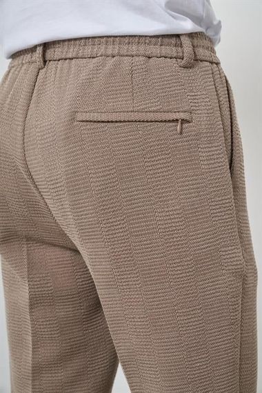 Morven Erkek Bej Trend Slim Fit İpli Jogger Pantolon - фото 4
