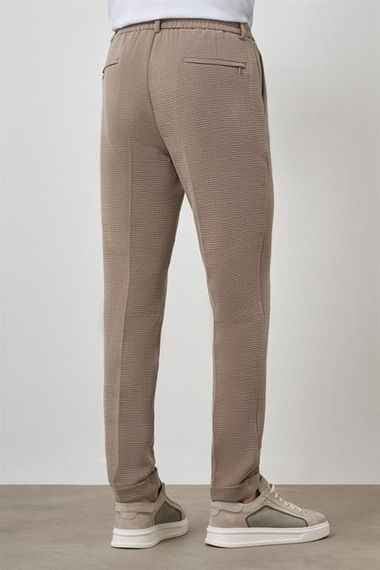 Morven Erkek Bej Trend Slim Fit İpli Jogger Pantolon - фото 5