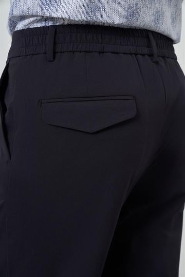 Morven Erkek Lacivert Trend Slim Fit Tam Lastik Pantolon - fotoğraf 5