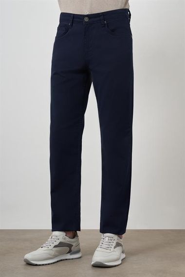 Morven Erkek Lacivert Pamuk 5 Cep Dynamic Fit Jean Kot Pantolon - photo 3