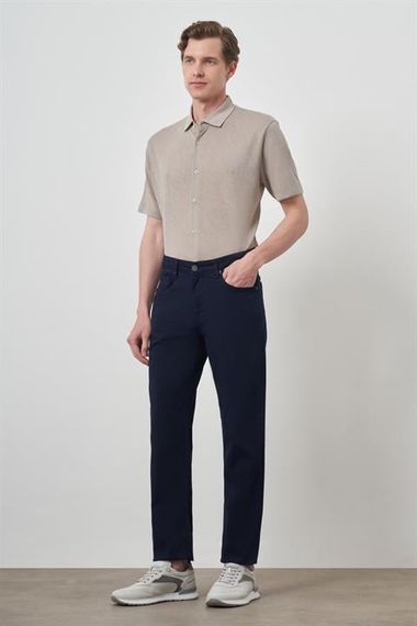 Morven Erkek Lacivert Pamuk 5 Cep Dynamic Fit Jean Kot Pantolon - photo 2