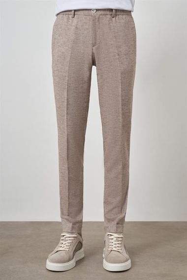 Morven Erkek Vizon Trend Tam Lastikli Slim Fit Pantolon - fotoğraf 1