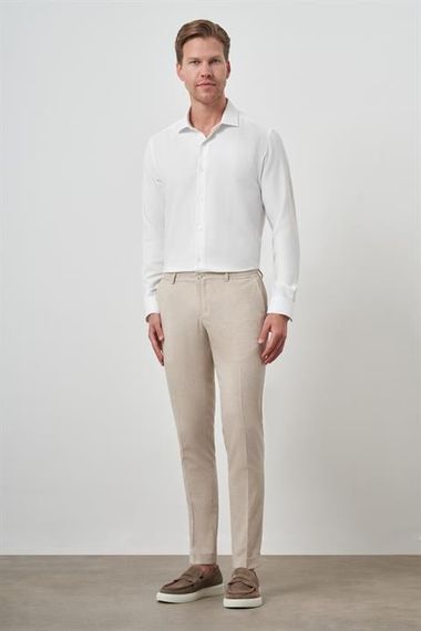 Morven Erkek Bej Trend Tam Lastikli Slim Fit Pantolon - фото 2