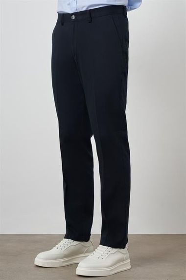 Morven Erkek Lacivert Pamuk Yan Cep Dynamic Fit Chino Pantolon - fotoğraf 4
