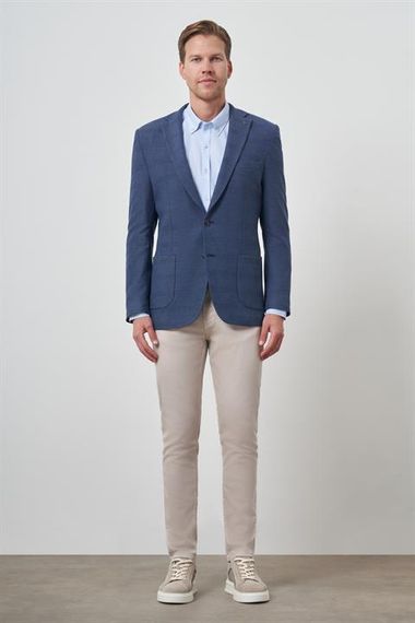 Morven Erkek Marine Dokuma Dynamic Fit Mono Yaka Ceket - photo 2