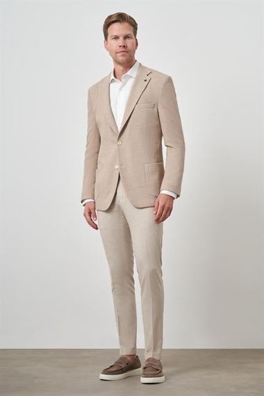 Morven Erkek Bej Trend Dynamic Fit  Mono Yaka Ceket - photo 2