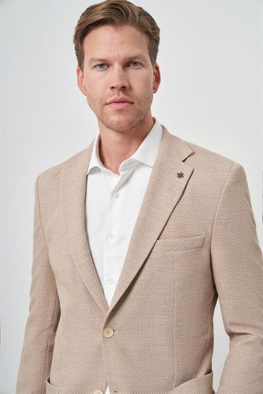 Morven Erkek Bej Trend Dynamic Fit  Mono Yaka Ceket - photo 3