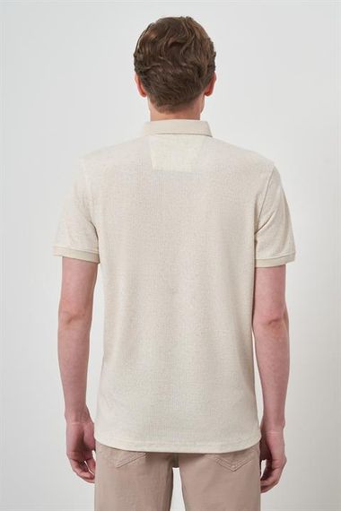 Morven Erkek Kremrengi Trend  Polo Yaka T-Shirt - photo 5