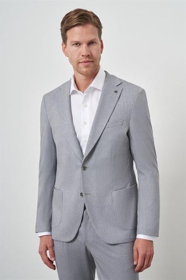 Morven Erkek Gri Trend Slim Fit Mono Yaka Takım Elbise - фото 3