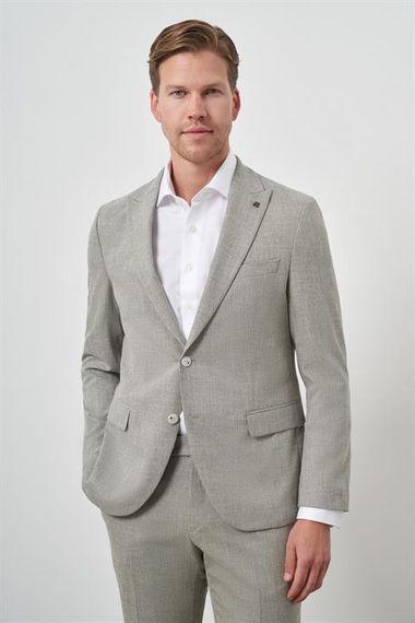 Morven Erkek Yeşil Trend Poliviskon Slim Fit Sivri Yaka Takım Elbise - фото 4