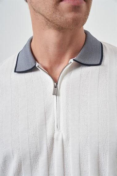Morven Erkek Ekru Trend  Polo Yaka T-Shirt - photo 3