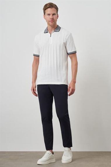 Morven Erkek Ekru Trend  Polo Yaka T-Shirt - photo 2