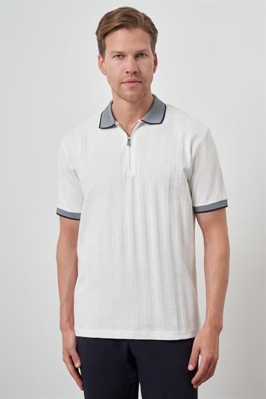 Morven Erkek Ekru Trend  Polo Yaka T-Shirt - photo 1