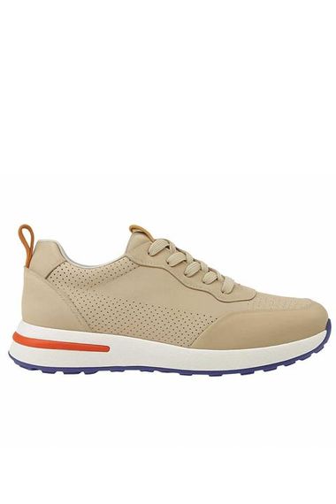 Morven Erkek Bej Mevsimlik Casual Deri Spor Ayakkabı - фото 1