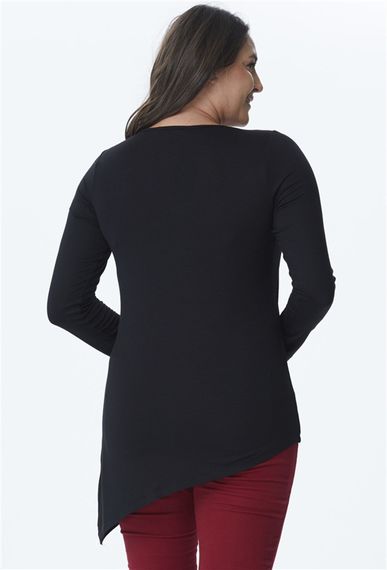 Asymmetrical Tunic with Mesh Detail on the Front