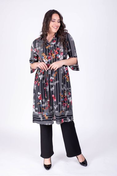 Belt Detailed Patterned Long Tunic - photo 1