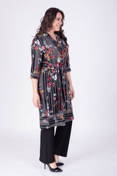 Belt Detailed Patterned Long Tunic - photo 2