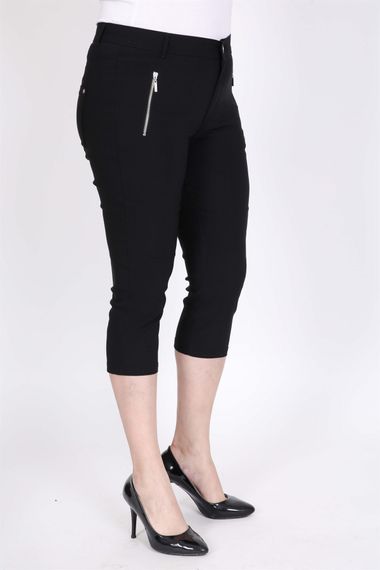 Zipper Pocket Lycra Capri Trousers - photo 3