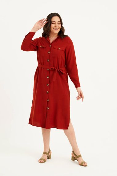 Pocket Belted Jacquard Dress - photo 3