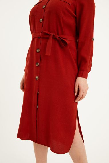 Pocket Belted Jacquard Dress - photo 5