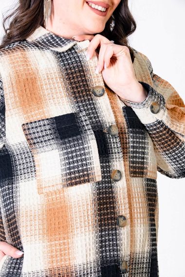 Textured Check Lined Jacket - photo 4