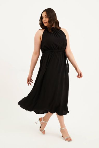 Halter Neck Belted Long Dress - photo 4