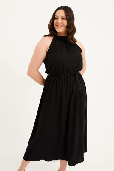 Halter Neck Belted Long Dress - photo 2