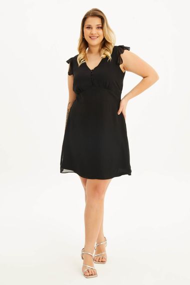 Lined Gipe Detailed Chiffon Dress - photo 1