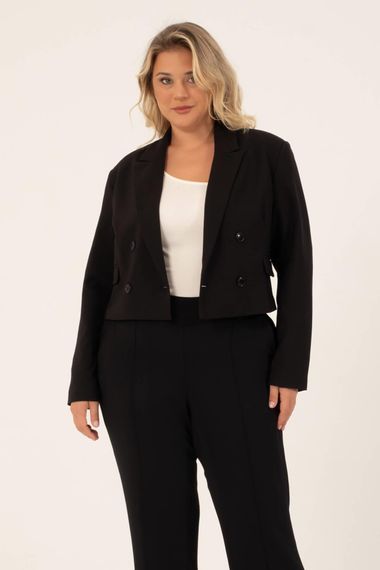 Lined Blazer Crop Jacket - photo 5