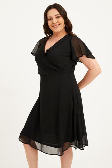 Chiffon Dress With Crisscross Back - photo 3