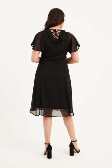 Chiffon Dress With Crisscross Back - photo 5