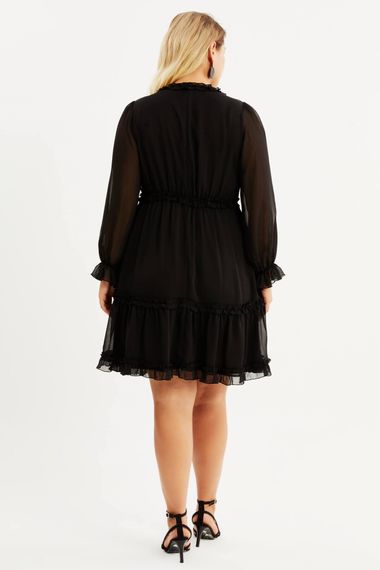 Lined Chiffon Frilly Dress - photo 5