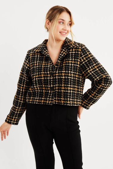 Lined Crop Tweed Jacket - photo 2