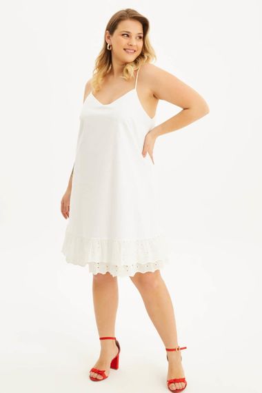 Lined Rope Strap Scalloped Dress - photo 3