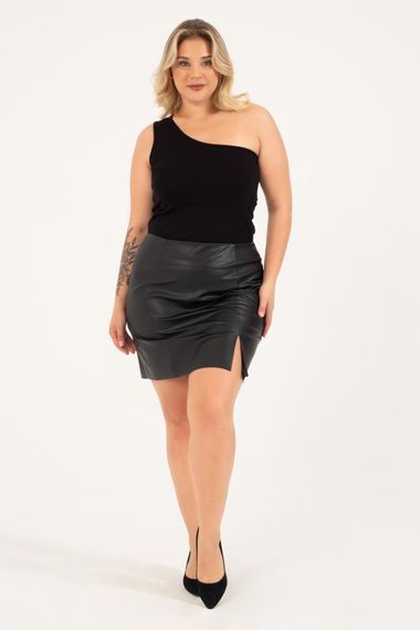 Faux Leather Mini Skirt - photo 2